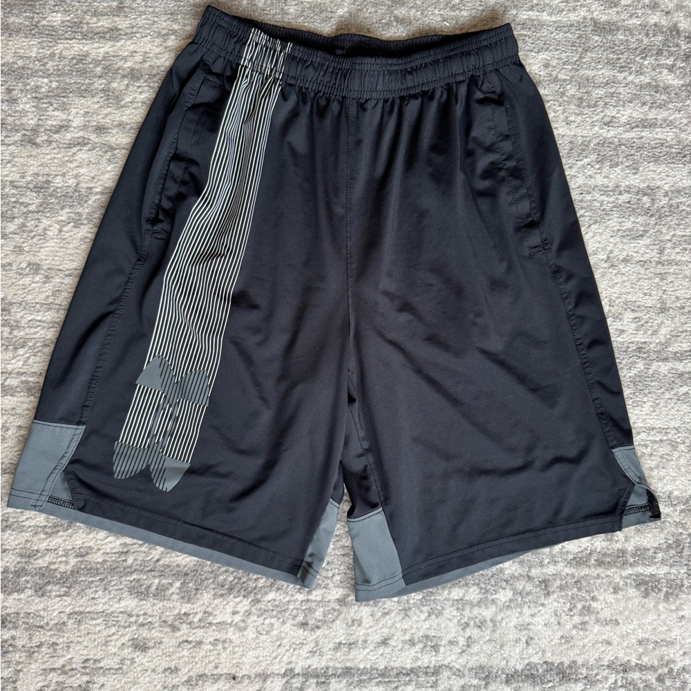 Under Armour Black and Gray Athletic Training Shorts
